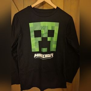 Mojang Minecraft Boys XL long sleeved black shirt.